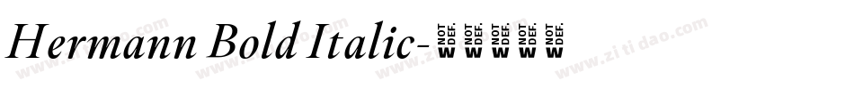 Hermann Bold Italic字体转换